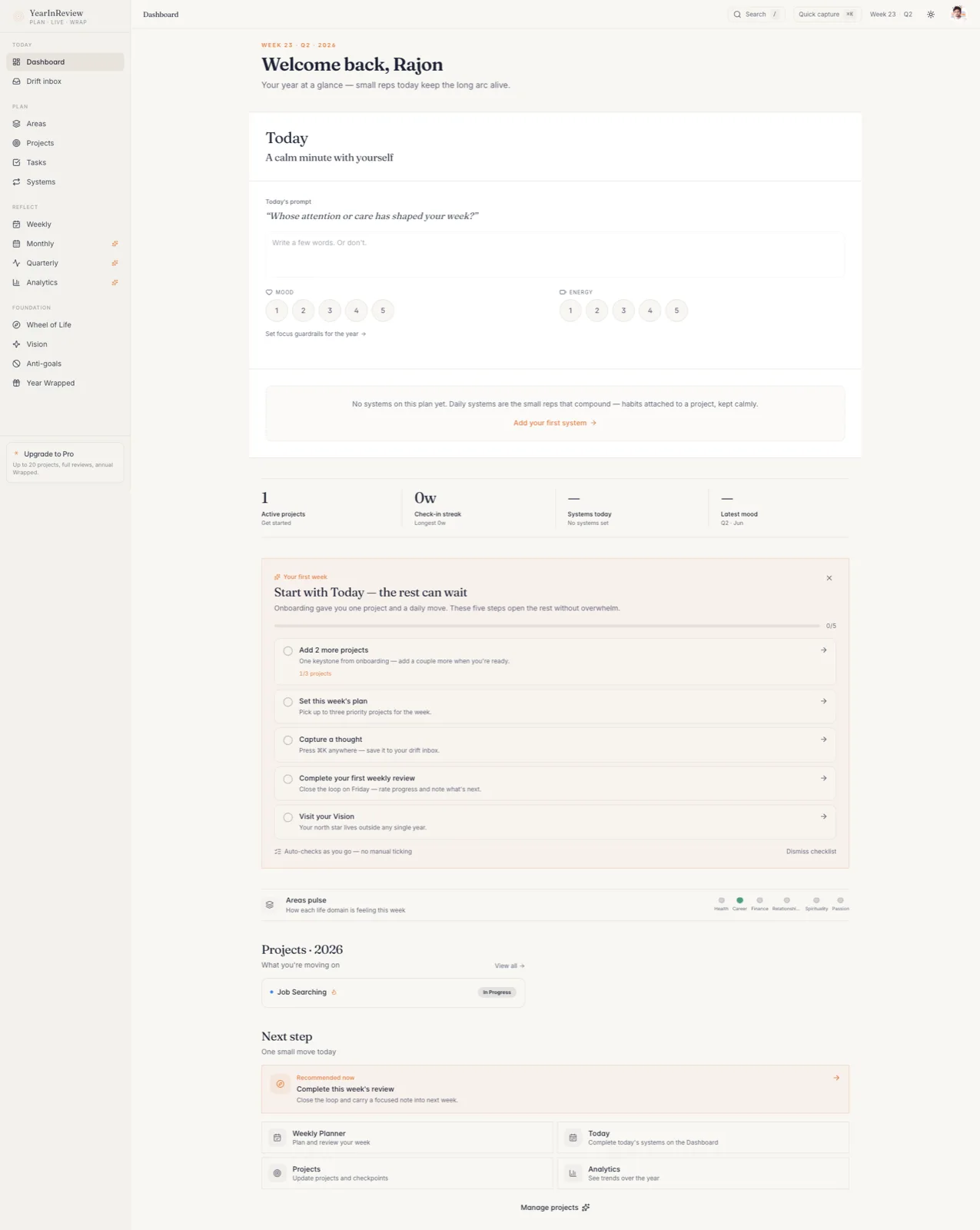 YearInReview dashboard